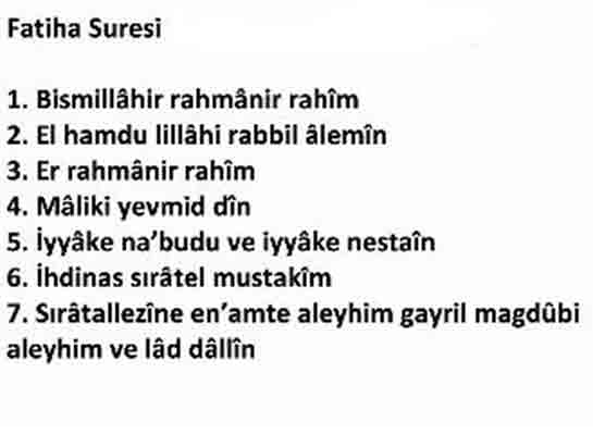 Fatiha Suresi Trke